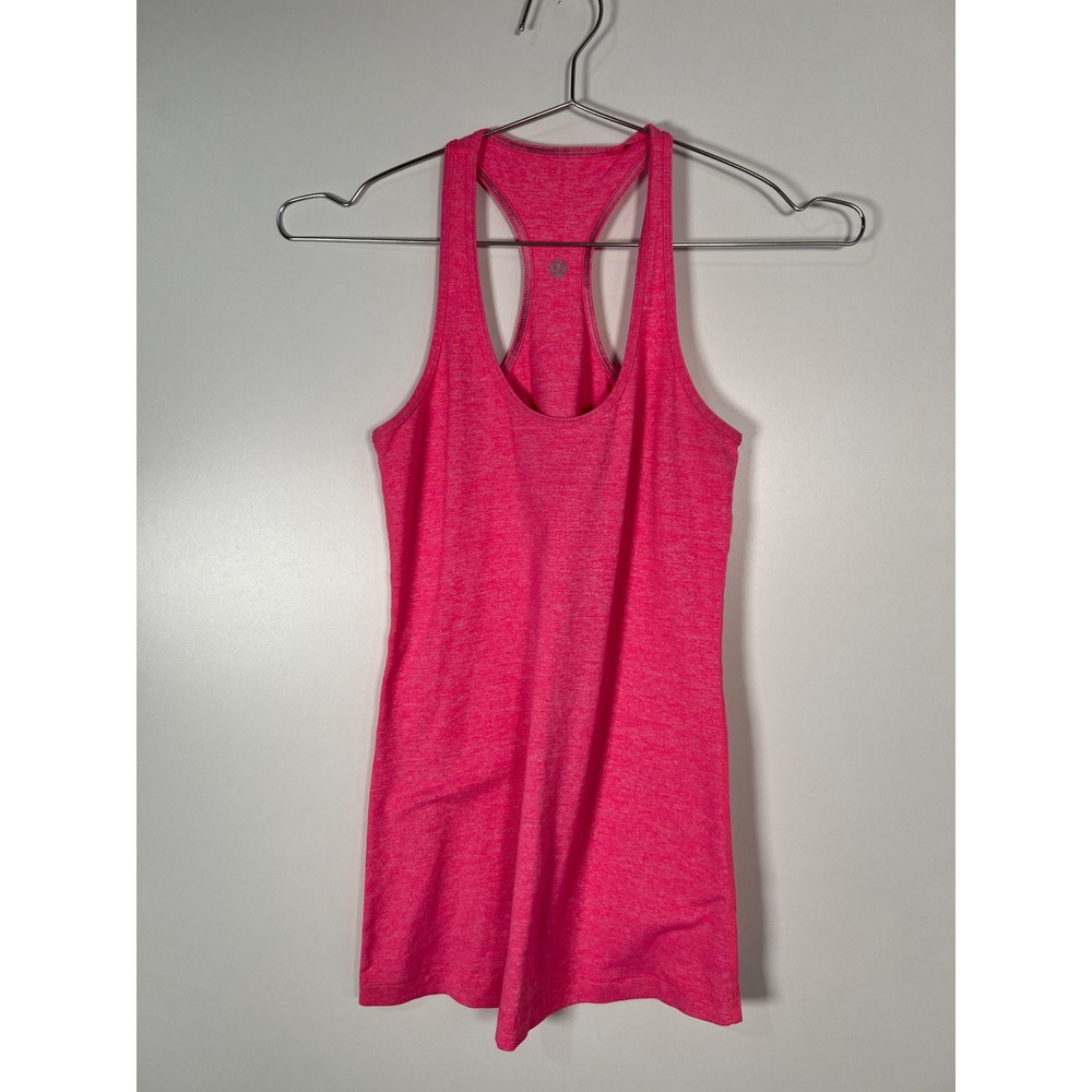 Lululemon Pink Heathered Racerback Athletic Workout Tank Top Balletcore